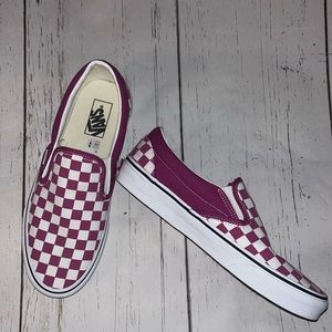 Hot Pink Slip on Vans